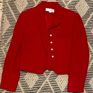 Petite Sophisticate Red Blazer/ Suit Jacket